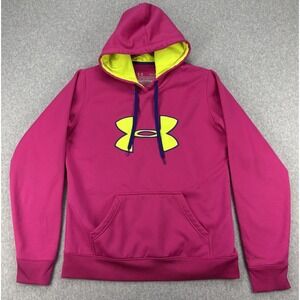 Neon Pink Bright Under Armour Storm Hood UA Semi-Fitted Hoodie Med Dopamine